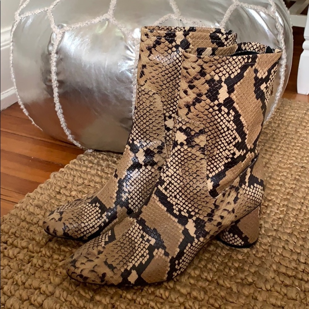Zara snakeskin boots